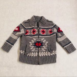 Boy Toddler baby Gap Zip-Up Winter Sweater 18-24M